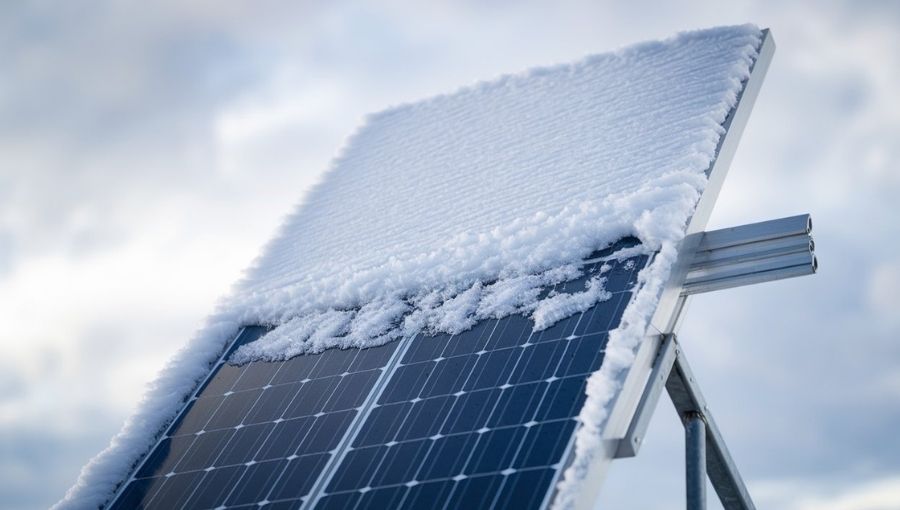 Efficiency Advantage in Snowy Weather with Vertical Solar Panels