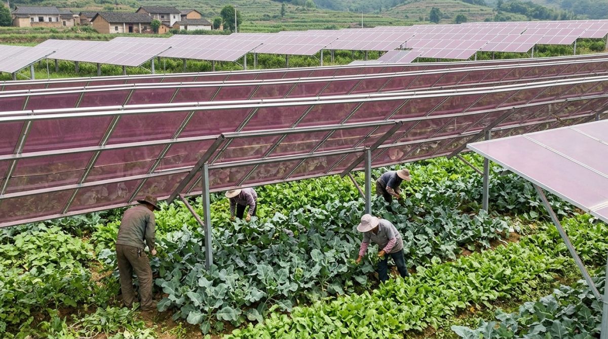 Magenta Cadmium Telluride Solar Panels Tested In Swedish Broccoli Agrivoltaic Trial