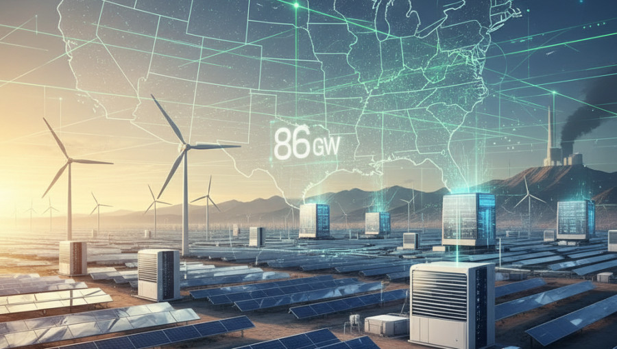 Clean Energy Dominates Record US Power Grid Expansion