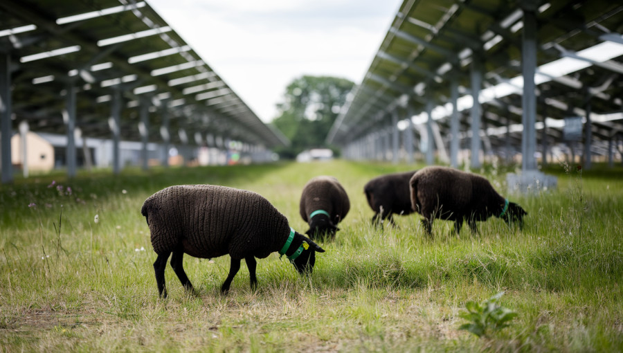 Sheep Grazing: The Future of Sustainable Solar Farms