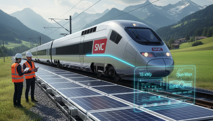 SNCF Trials Solar Panels Between Railway Tracks