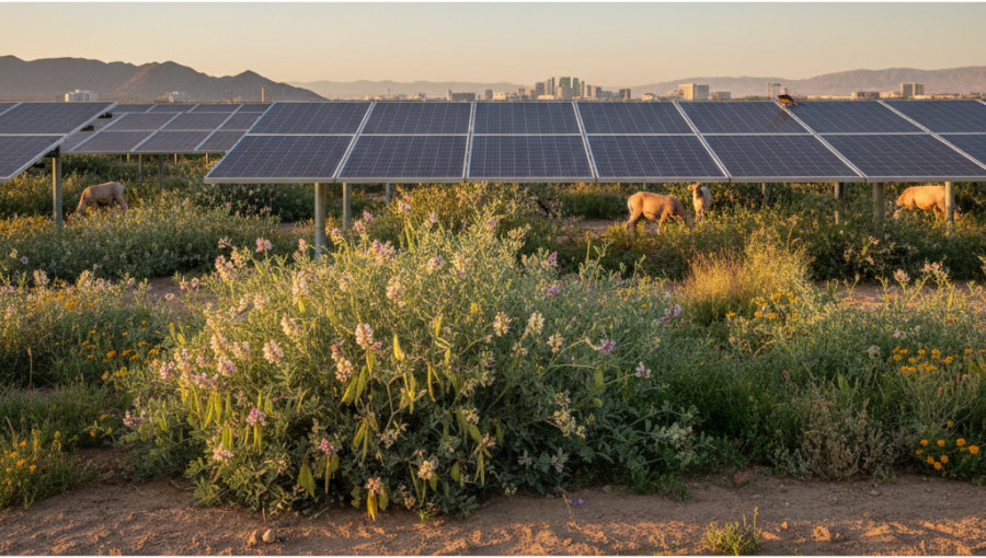 Solar Panels Help Endangered Desert Plants Thrive